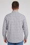 Men Slim Fit Long Sleeve Checkered Casual Shirt, Grey - 4