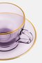 4 Pcs Tea Cup And Suacer Set 240 ml, Transparent - 4