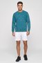 Men Sportswear Fit Graphic Print Outdoor Sweatshirt, Teal Blue - 2