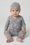 Toddlers Boy 3 Pcs Allover Print Top And Bottom With Beanie Set, Sage Green