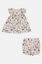 Toddlers Girl 2 Pieces Graphic Print Dress And Shorts Set, Multicolor - 3