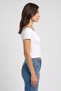 Women Boat Neck Short Sleeve Solid Top, White - 3
