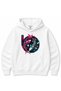 Neo Koi Cyberpunk Japanese Neon Yin Yang Graphic Hoodie