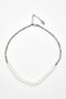Women Stainless Steel Pearl Necklace, Multicolor - 3