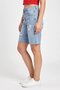 Women Distressed Denim Shorts, Blue - 3