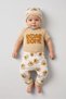 Toddlers Boy 3 Pcs Textured Bodysuit And Graphic Bottom With Beanie Set, Multicolor