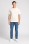 Men Crew Neck Short Sleeve Plain T-shirt, Ivory - 2