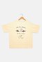 Kids Boy Short Sleeve Embroidered Logo T-shirt, Peach - 3