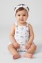 Toddlers Girl 2 Pieces Floral Print Bodysuits And Headband Set, Multicolor