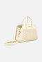 Women Brand Logo Handbag, Cream - 3
