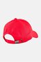 Men Embroidered Logo Adjustable Buckle Cap, Red - 2