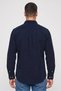 Men Regular Fit Long Sleeve Textured Casual Shirt, Navy Blue - 4