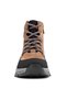 Rakerplus 9608-Ks Brown Black Trekking 100% Genuine Leather Shearling Boys' Boots - 5