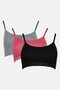Women 3Pcs Textured Seamless Bra, Multicolor - 2