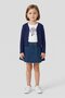 Kids Girl 3 Pcs Ribbed Top And Cardigan With Skort Set, Multicolor