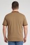 Men Regular Fit Textured Short Sleeve Polo Shirt, Brown - 4