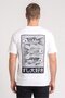 Men Crew Neck Short Sleeve Graphic Print T-Shirt, Off White - 4