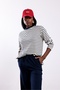 Navy Blue Striped Sweater Trouser Set 27354 - 2