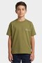 Kids Boy Short Sleeve Brand Logo T-shirt, Dark Olive
