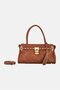 Women Brand Logo Satchels Bag, Brown - 3