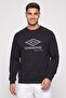 Men Sportswear Fit Brand Logo Outdoor Sweatshirt, Black