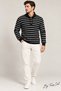 Men's Striped Polo Collar Knitwear Sweater Slim Fit Long Sleeve Cotton Acrylic Blend - 2