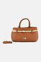 Women Brand Logo Handbag, Brown