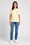 Women Crew Neck Short Sleeve Graphic Print T-Shirt, Yellow - 2