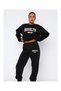 Unisex Crew Neck Brooklyn Printed Sweatshirt and Sweatpants 2-Piece Set