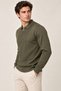 Men's Polo Collar Half Zipper Ribbed Front Slim Fit Acrylic Cotton Knit Sweater - 3