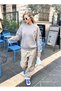 Crew Neck Star and Flower Printed Off-Shoulder Oversize Sweatshirt Aw26Sw0003 - 3