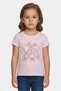 Toddlers Girl Graphic Print Short Sleeve Top, Pink