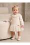 Baby Girl Tulle Detailed Ruffle Blouse and Lace Dress Set