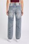 Women Regular Fit Washed No Stretch Jeans, Light Blue - 4