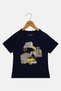 Toddlers Boy Short Sleeve Graphic Print T-Shirt, Dark Navy - 2