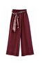 Girl's Sweatpants with Shawl Accessories and Belt Detail - 6