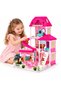 Kids Luxury Villa Dollhouse Playset with Dolls, Furniture & Accessories, Multi-Level DIY Dream House Building Set with Slide, Stairs, Balcony, Princess Mansion Pretend Play Toy for Girls & Kids - 2