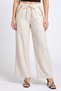 Women Regular Fit Heather Wide Leg Pants, Beige