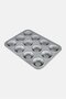 12 Cup Fluted Bun Tin, Grey - 2