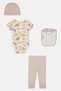 Toddlers Boy 4 Pcs Animal Print Bodysuit And Stripe Bottom Set, Multicolor - 3