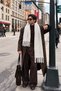 Men's Scarf Kaşkol Solid Color Soft Textured Oversized Winter Woven Scarf with Tassels