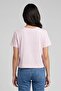 Women Crew Neck Short Sleeve Graphic Print T-Shirt, Pink - 4