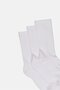 Men 3 Pairs Plain Crew Socks, White - 2