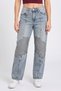 Women Regular Fit Washed No Stretch Jeans, Light Blue