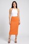 Women Textured Maxi Skirt, Orange - 2