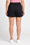 Women Plain Denim Short, Black - 4