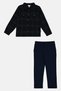 Kids Boy 2 Pieces Plaid Long Sleeve Shirt And Jogger Pants Set, Multicolor - 2