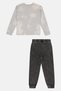 Kids Girl 2 Pcs Heather Long Sleeve Top And Pants Set, Multicolor - 3