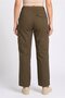 Women Straight Fit Stretchable Cargo Pants, Olive - 4