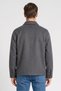 Men Textured Trench Shirt Jacket, Dark Grey - 4